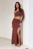 Amaze You Midi Skirt Chocolate