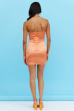 Envy You Satin Dress Orange