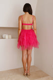 Into The Glam Tulle Mini Dress Hot Pink