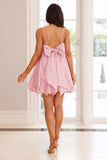 Selena Bubble Mini Dress Pink