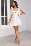 Sunlit Picnic Mini Dress White