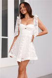 Sunlit Picnic Mini Dress White