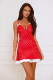 Modern Retro Mini Dress Red