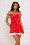 Modern Retro Mini Dress Red