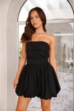 HELLO MOLLY  Upon A Cloud Strapless Mini Dress Black