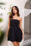 HELLO MOLLY  Upon A Cloud Strapless Mini Dress Black