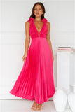 Something Special Satin Midi Dress Pink