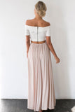 Against The Tides Maxi Skirt Beige